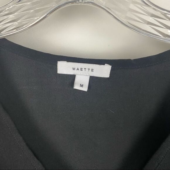 Maette (Stella & Dot) Black Hyde Lattice Blouse Size Medium - Picture 4 of 5